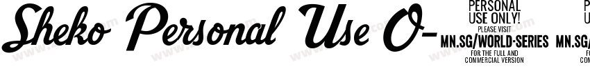Sheko Personal Use O字体转换